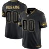 Seahawks Throwback & Gold Vapor Limited Custom Jersey – All Stitched – Black Gold Jersey