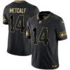 Seahawks Throwback & Gold Vapor Limited Jersey – All Stitched – Black Gold – DK Metcalf Jersey