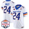 Boise State Broncos 2024 The Fiesta Bowl Patch Vapor Limited Jersey – All Stitched – White – Dylan Riley Jersey