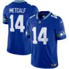 Seahawks Throwback & Gold Vapor Limited Jersey – All Stitched – Royal – DK Metcalf Jersey