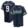 Seahawks Throwback & Gold Cool Base Jersey V2 – All Stitched – Navy – Walker III Jersey