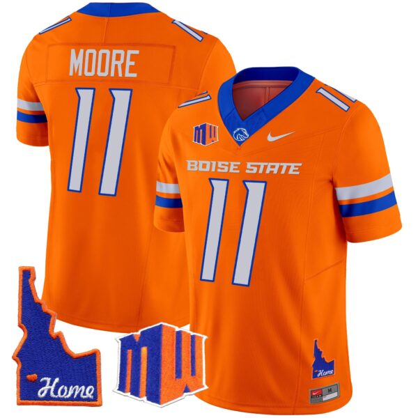 Boise State Broncos 2024 Home Patch Vapor Limited Jersey – All Stitched – Orange – Kellen Moore Jersey