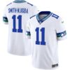 Seahawks Throwback & Gold Vapor Limited Jersey – All Stitched – White – Smith-Njigba Jersey