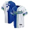 Seahawks Throwback & Gold Cool Base Jersey V2 – All Stitched – Split – Geno Smith Jersey