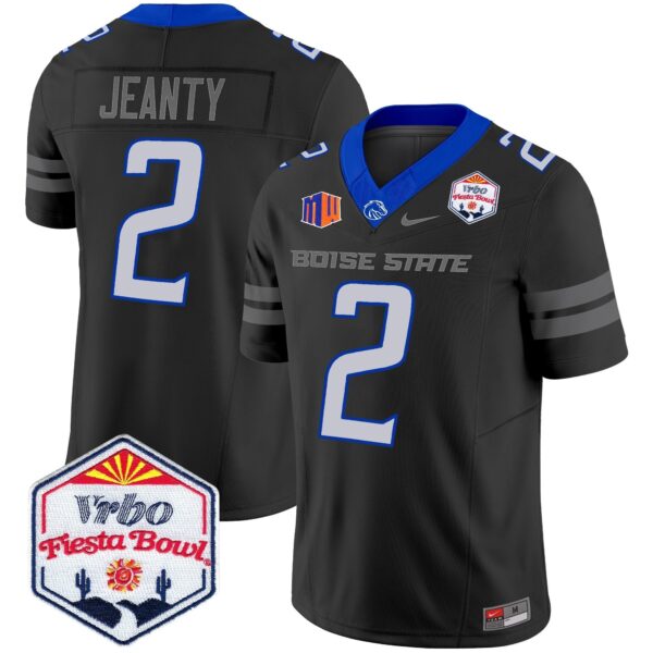 Boise State Broncos 2024 The Fiesta Bowl Patch Vapor Limited Jersey – All Stitched – Black – Ashton Jeanty Jersey