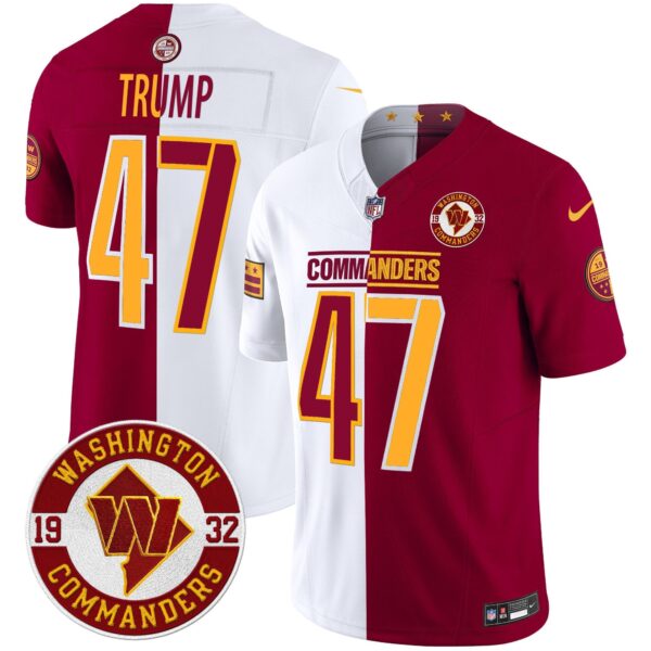 Washington Commanders 2024 Vapor Limited Jersey – Est. 1932 Patch – All Stitched – Half – Donald Trump Jersey