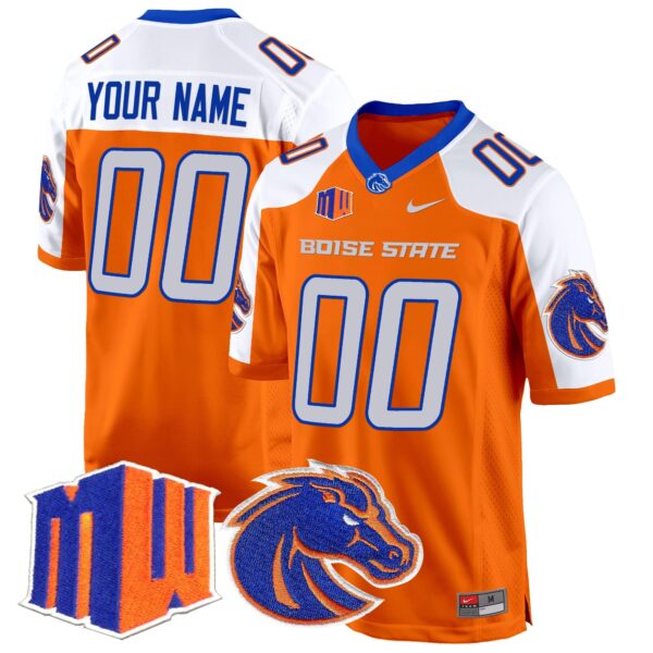 Boise State Broncos 2024 Game Custom Jersey – All Stitched – Orange Alternate Jersey