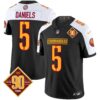 Washington Commanders 90th Anniversary Patch Vapor Limited Jersey – All Stitched – Black Alternate – Jayden Daniels Jersey