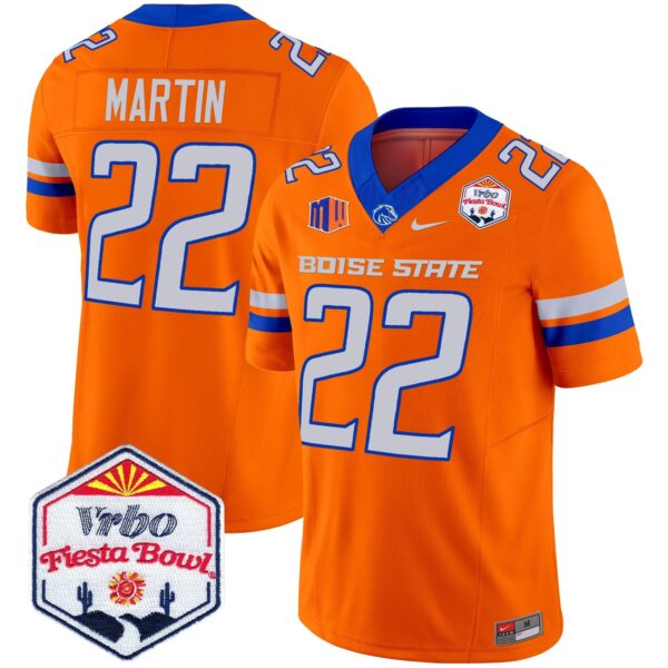 Boise State Broncos 2024 The Fiesta Bowl Patch Vapor Limited Jersey – All Stitched – Orange – Doug Martin Jersey