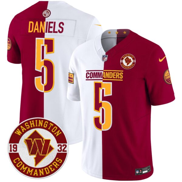 Washington Commanders 2024 Vapor Limited Jersey – Est. 1932 Patch – All Stitched – Half – Jayden Daniels Jersey