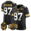 Detroit Lions 2024 NFC North Division Champions Patch Gold Vapor Limited Jersey – All Stitched – Black Limited – Hutchinson Jersey