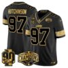 Detroit Lions 2024 NFC North Division Champions Patch Gold Vapor Limited Jersey – All Stitched – Black Gold – Hutchinson Jersey