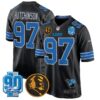 Detroit Lions 2024 90th & John Madden Patch Game Jersey – All Stitched – Black – Hutchinson Jersey