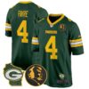 Packers John Madden & Home Patch Game Jersey – All Stitched – Green – Brett Favre Jersey