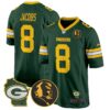 Packers John Madden & Home Patch Game Jersey – All Stitched – Green – Josh Jacobs Jersey