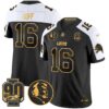 Detroit Lions 2024 90th & John Madden Patch Gold Vapor Limited Jersey V2 – All Stitched – Alternate – Jared Goff Jersey