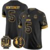 Detroit Lions 2024 90th & John Madden Patch Gold Vapor Limited Jersey V2 – All Stitched – Black Gold – David Montgomery Jersey