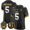 Detroit Lions 2024 90th & John Madden Patch Gold Vapor Limited Jersey V2 – All Stitched – Black Limited – David Montgomery Jersey
