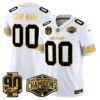 Detroit Lions 2024 NFC North Division Champions Patch Gold Vapor Limited Custom Jersey – All Stitched – White Gold Jersey