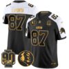 Detroit Lions 2024 90th & John Madden Patch Gold Vapor Limited Jersey V2 – All Stitched – Alternate – Sam Laporta Jersey