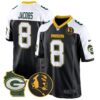 Packers John Madden & Home Patch Game Jersey – All Stitched – Black Alternate – Josh Jacobs Jersey