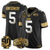 Detroit Lions 2024 NFC North Division Champions Patch Gold Vapor Limited Jersey – All Stitched – Black Limited – David Montgomery Jersey