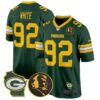 Packers John Madden & Home Patch Game Jersey – All Stitched – Green – Reggie White Jersey