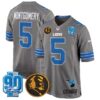 Detroit Lions 2024 90th & John Madden Patch Game Jersey – All Stitched – Gray – David Montgomery Jersey