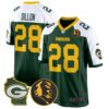 Packers John Madden & Home Patch Game Jersey – All Stitched – Green Alternate – AJ Dillon Jersey