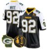 Packers John Madden & Home Patch Game Jersey – All Stitched – Black Alternate – Reggie White Jersey