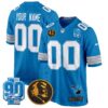 Detroit Lions 2024 90th & John Madden Patch Game Custom Jersey – All Stitched – Blue Jersey