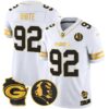 Packers John Madden & Home Patch Gold Vapor Limited Jersey – All Stitched – White Gold – Reggie White Jersey