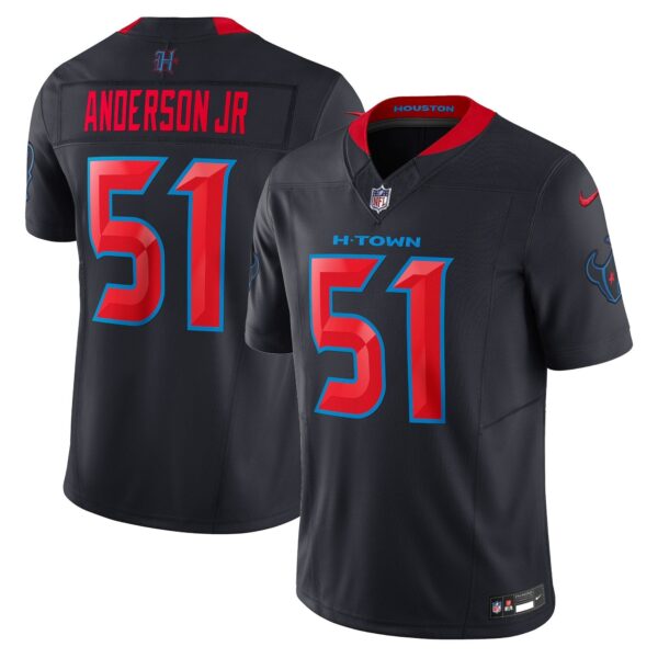 Houston Texans 2024 Vapor Limited Jersey V2 – All Stitched – Navy Limited – Will Anderson Jr. Jersey