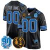 Detroit Lions 2024 90th & John Madden Patch Game Custom Jersey – All Stitched – Black Jersey