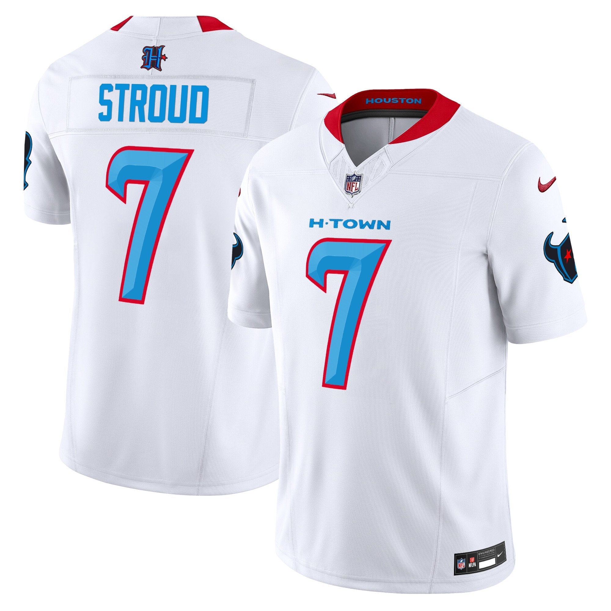 Houston Texans 2024 Vapor Limited Jersey V2 – All Stitched – White – C.J. Stroud Jersey