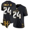 Houston Texans 2024 Texas Patch Gold Vapor Limited Jersey – All Stitched – Black Limited – Derek Stingley Jr. Jersey