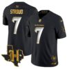 Houston Texans 2024 Texas Patch Gold Vapor Limited Jersey – All Stitched – Black Limited – C.J. Stroud Jersey