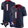 Houston Texans Hand Sign Throwing Up The H Vapor Jersey – All Stitched – Navy – #1 Team Jersey
