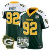 Packers 100th Season & Home Patch Vapor Limited Jersey – All Stitched – Green Alternate – Reggie White Jersey