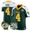 Packers 100th Season & Home Patch Vapor Limited Jersey – All Stitched – Green Alternate – Brett Favre Jersey