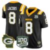 Packers 100th Season & Home Patch Vapor Limited Jersey – All Stitched – Black – Josh Jacobs Jersey