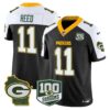 Packers 100th Season & Home Patch Vapor Limited Jersey – All Stitched – Black Alternate – Jayden Reed Jersey