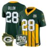Packers 100th Season & Home Patch Vapor Limited Jersey – All Stitched – Green Special – AJ Dillon Jersey