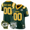 Packers 100th Season & Home Patch Vapor Limited Custom Jersey – All Stitched – Green Jersey