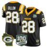 Packers 100th Season & Home Patch Vapor Limited Jersey – All Stitched – Black – AJ Dillon Jersey