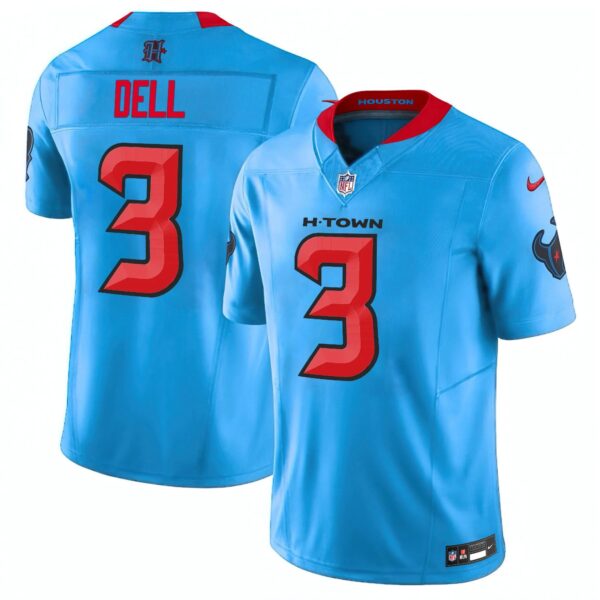 Houston Texans 2024 Vapor Limited Jersey V2 – All Stitched – Blue – Tank Dell Jersey