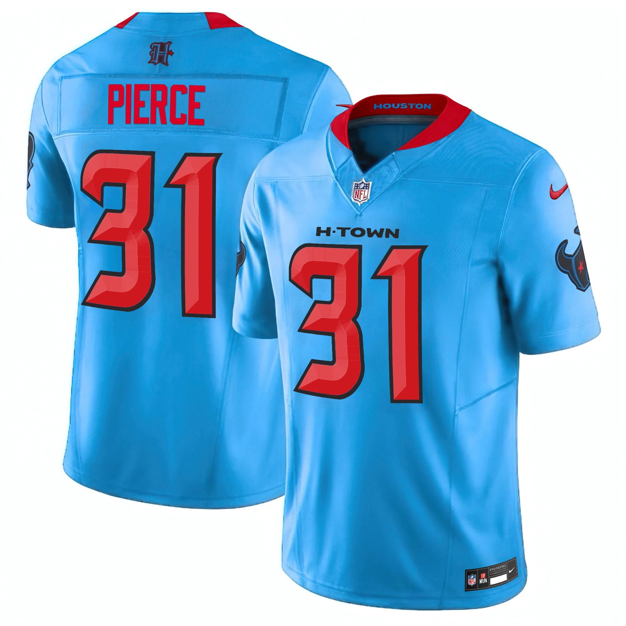 Houston Texans 2024 Vapor Limited Jersey V2 – All Stitched – Blue – Dameon Pierce Jersey