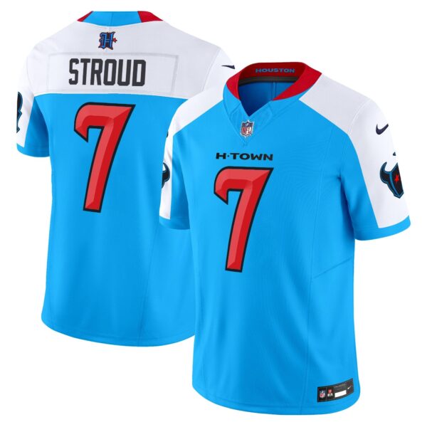 Houston Texans 2024 Vapor Limited Jersey V2 – All Stitched – Blue Alternate – C.J. Stroud Jersey