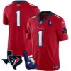Houston Texans Hand Sign Throwing Up The H Vapor Jersey – All Stitched – Red – #1 Team Jersey