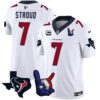 Houston Texans Hand Sign Throwing Up The H Vapor Jersey – All Stitched – White – C.J. Stroud Jersey